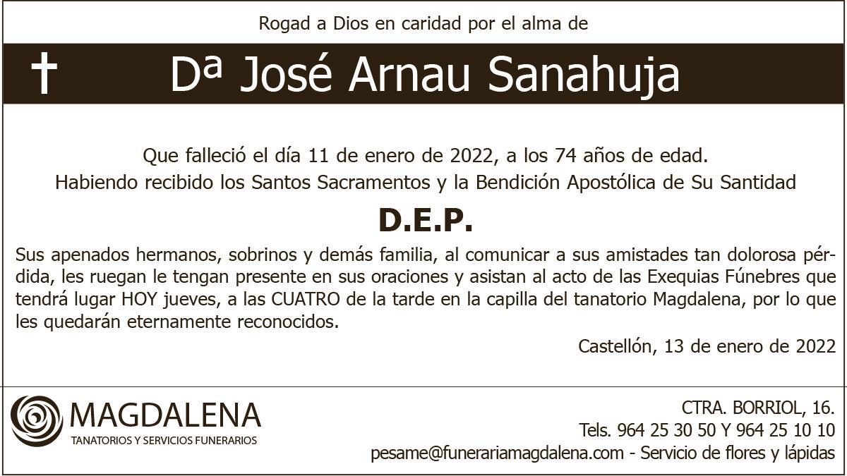 Dª José Arnau Sanahuja