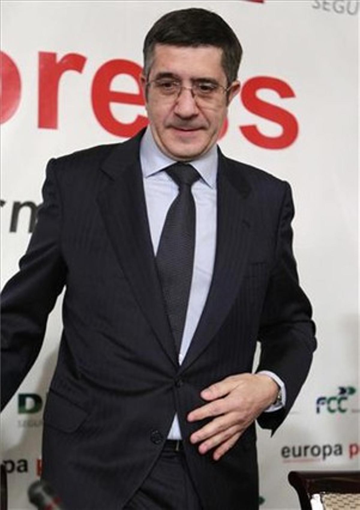 Patxi López, després de la seva intervenció en els esmorzars d’Europa Press.