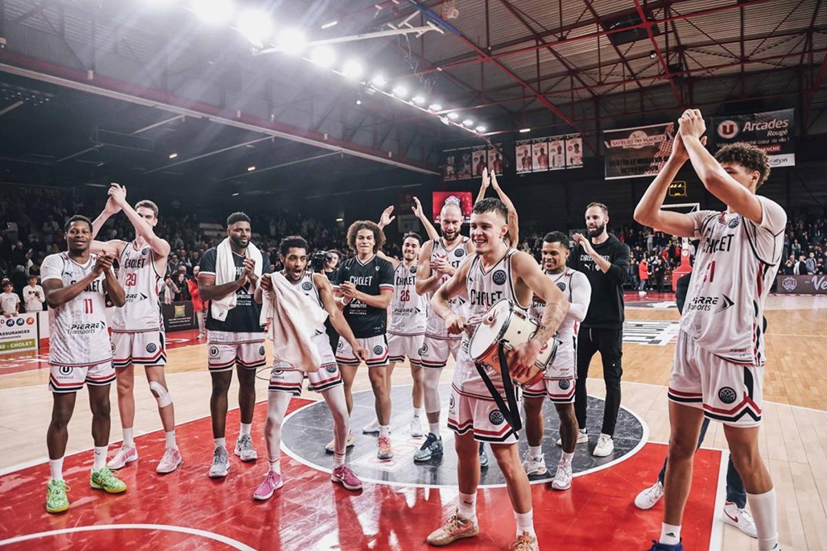 El Cholet celebra su victoria de la semana pasada contra el Estrasburgo.