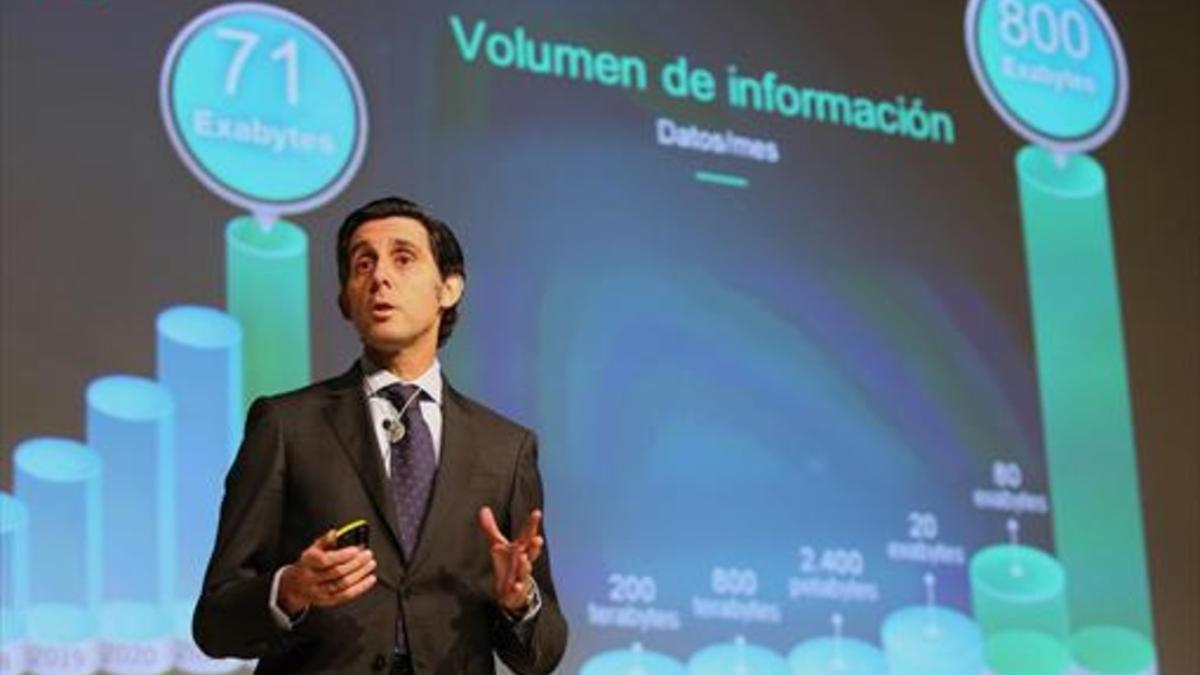 José María Álvarez-Pallete, presidente de Telefónica, en mayo.