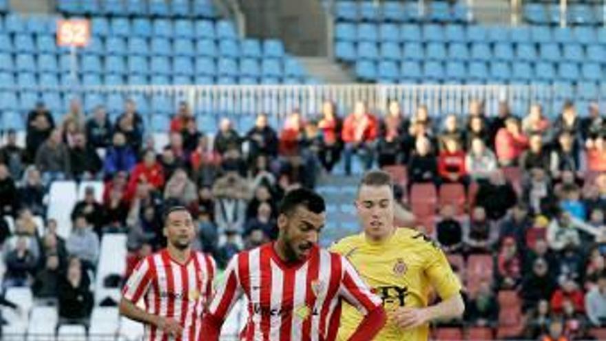 Una acció de l&#039;Almeria-Girona de l&#039;última temporada.