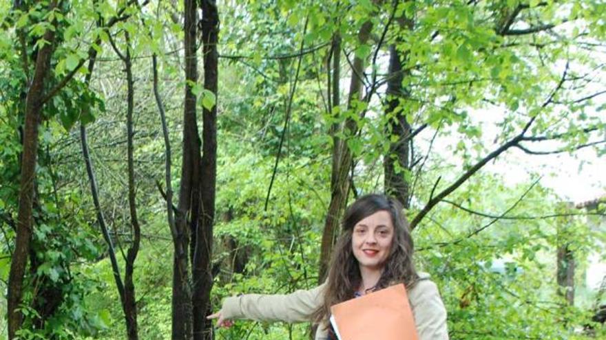 Tatiana García, en la finca de La Enciena, donde se proyecta la estación.