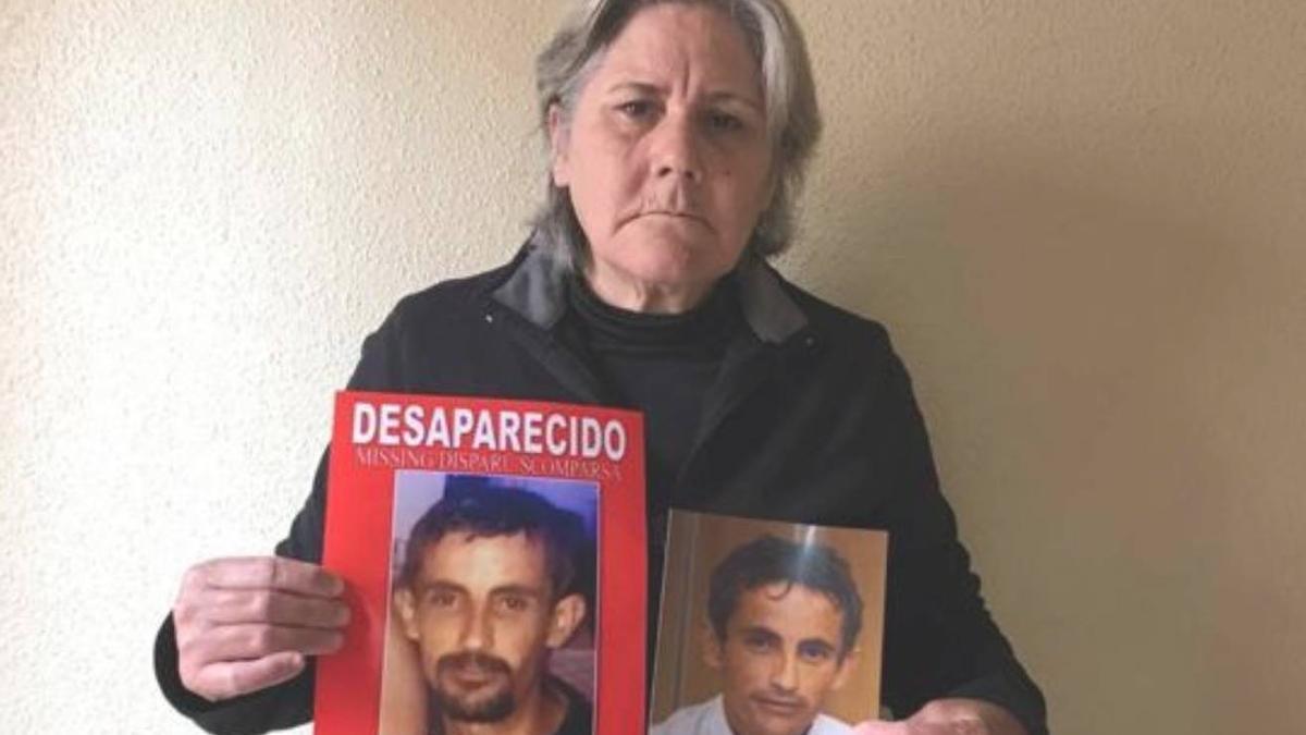 Luisa Sánchez, madre de Juan Andrés, al año de desaparecer su hijo.