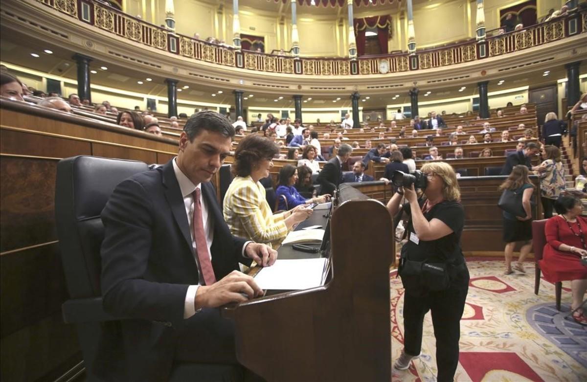 Imagen de una reciente sesión de control del Gobierno en el Senado.