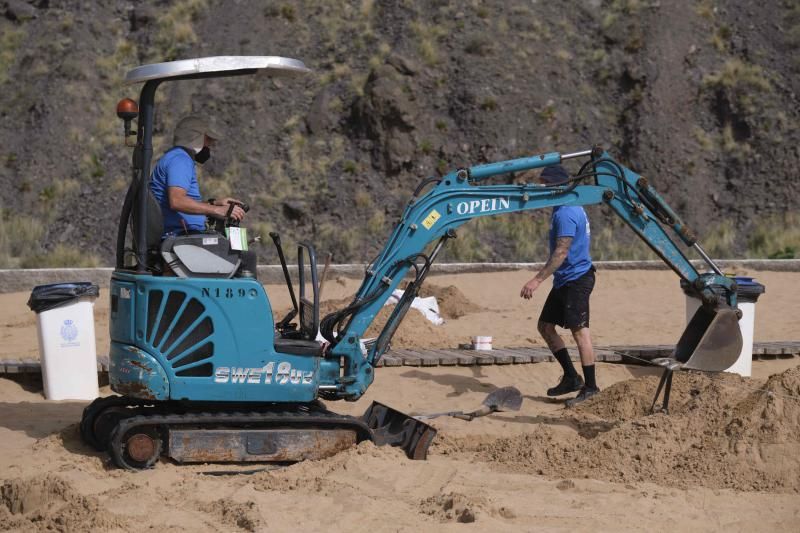 Instalación de la primera zona deportiva Teresitas