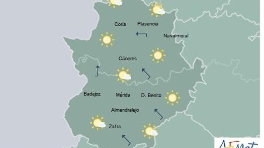 Poco nuboso y temperaturas entre 14 y 33 grados