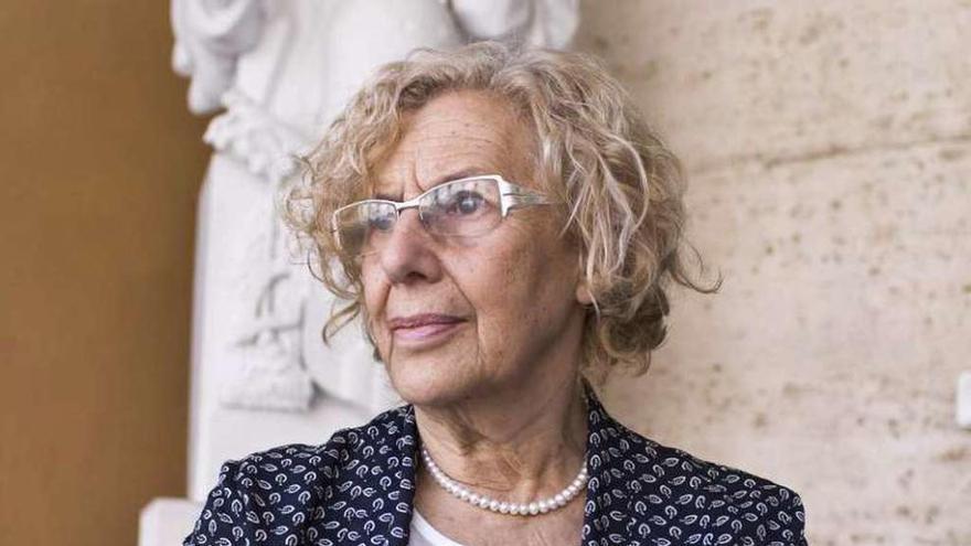 La alcaldesa de Madrid, Manuela Carmena, ayer, en Roma.