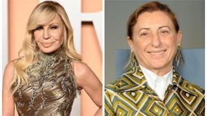 Donatella Versace y Miuccia Prada.