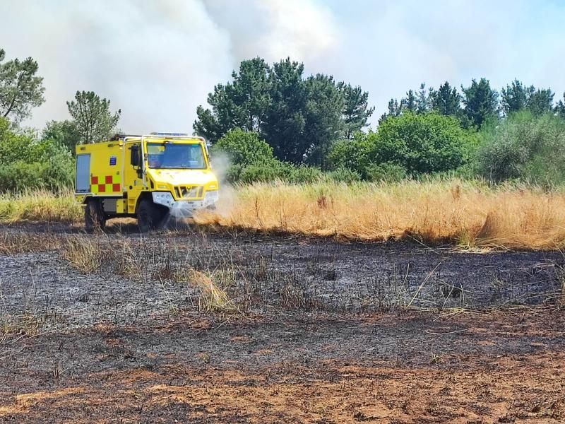 Una chispa provoca un incendio forestal en Lalín