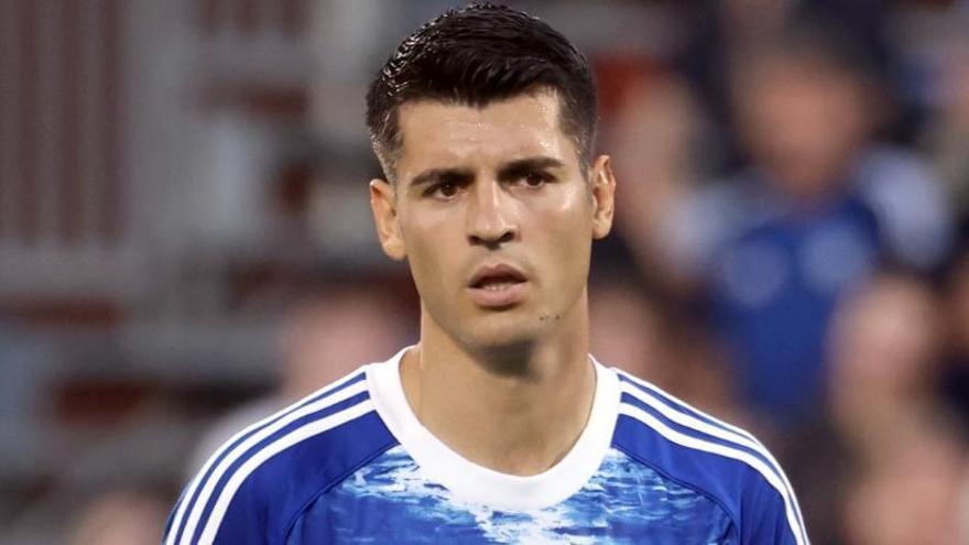 Álvaro Morata, en su debut con el Como