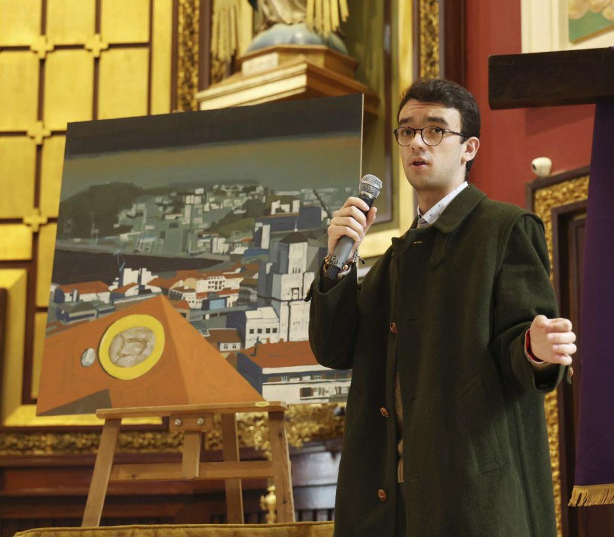 Andrés Meana presenta su obra en la iglesia de San José.