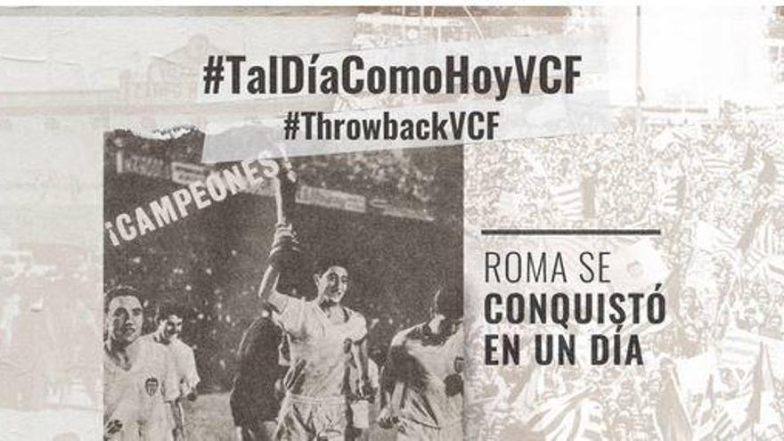 Victoria del Valencia por 3-0 contra la  Roma, camino hacia la segunda Copa de Ferias