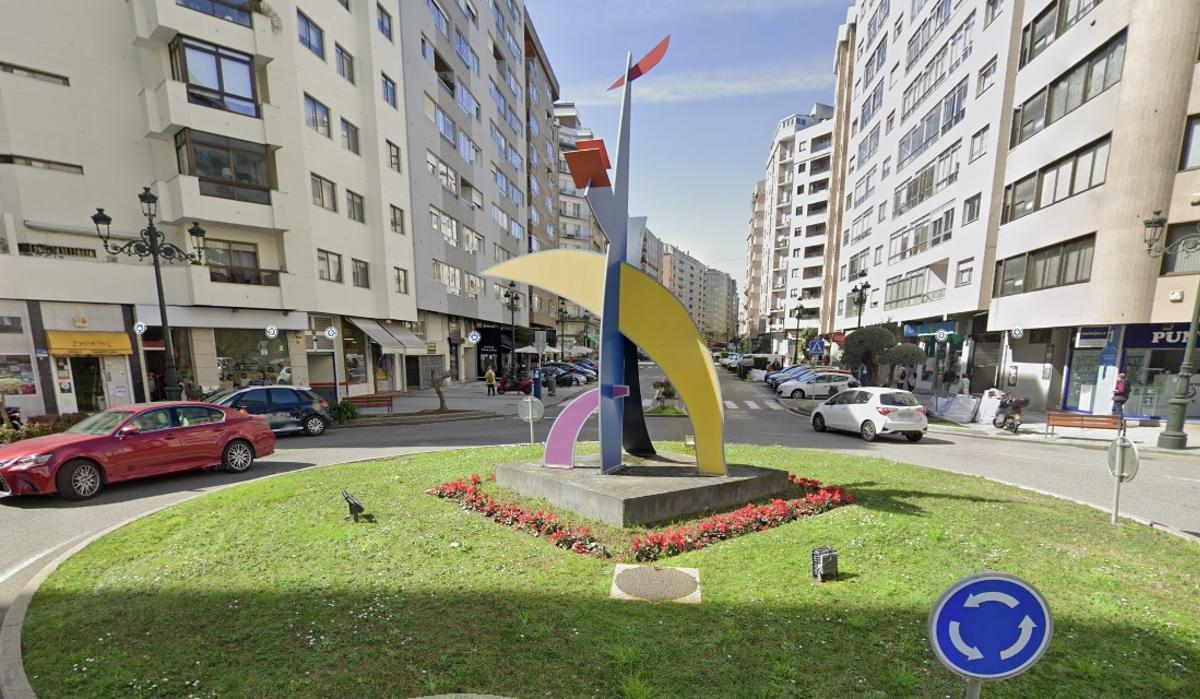 La escultura &quot;Como chove miudiño&quot; en Rosalía de Castro.