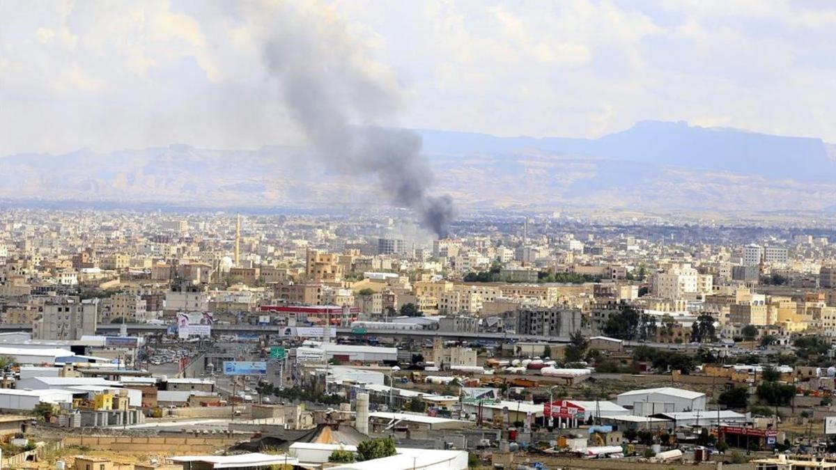 Un bombardeo en la ciudad de Sanaa, en Yemen, la semana pasada.