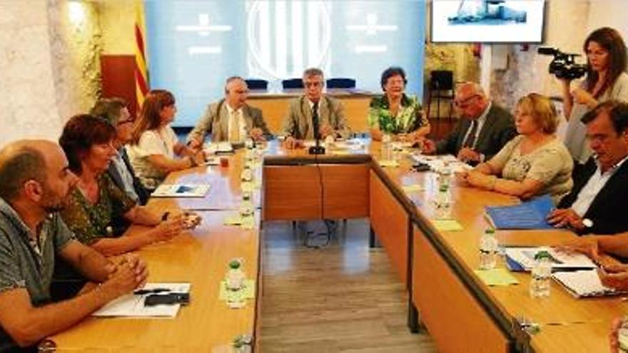 La roda de premsa d&#039;ahir de balanç de les dues últimes legislatures de la delegació del Govern a Girona.