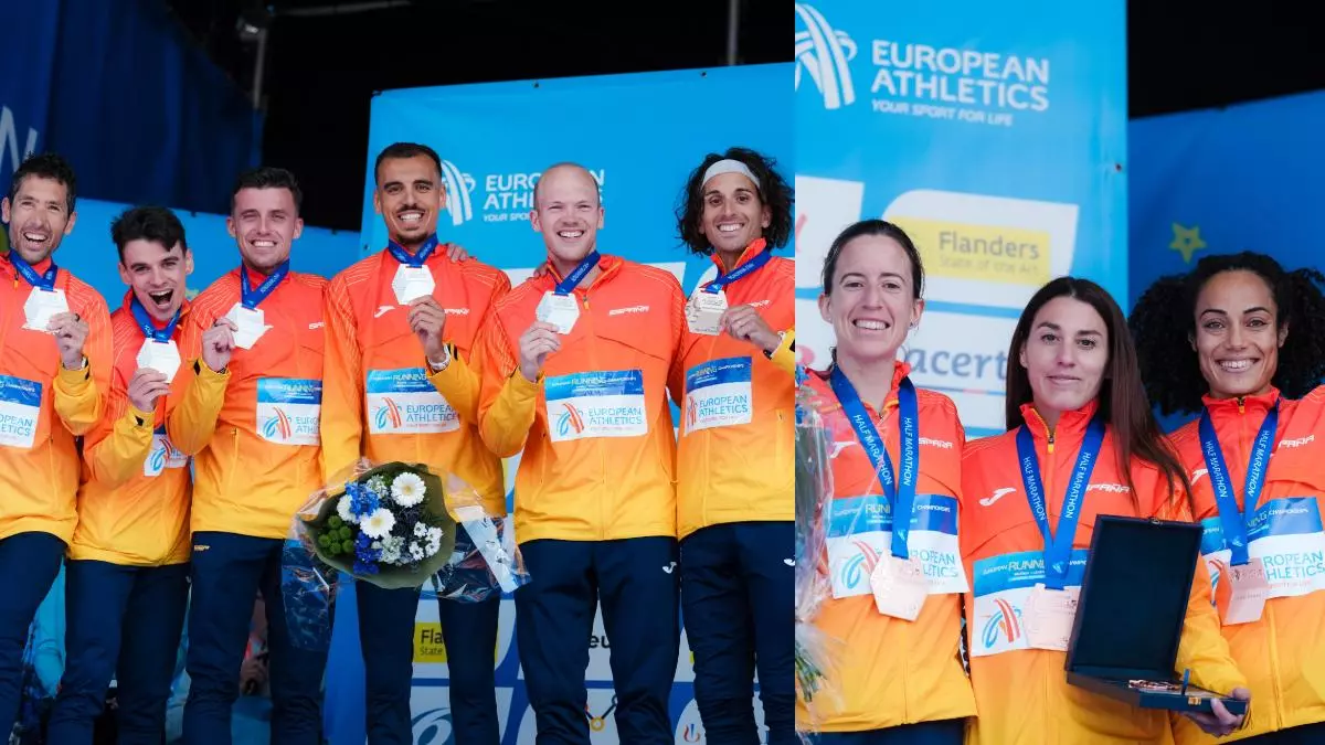 Dos 'medallones' para Espa?a en medio marat車n en el Europeo de Ruta