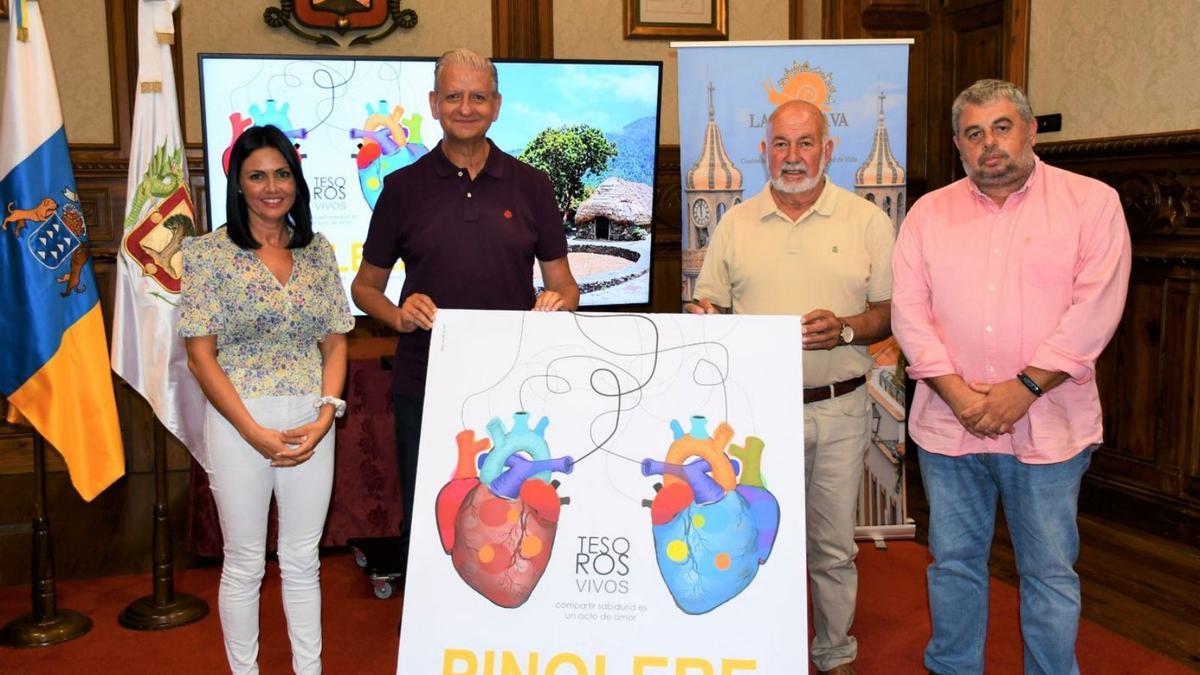 El alcalde de La Orotava, Francisco Linares, presidió ayer la presentación de la Feria de Artesanía de Pinolere. | | E.D.