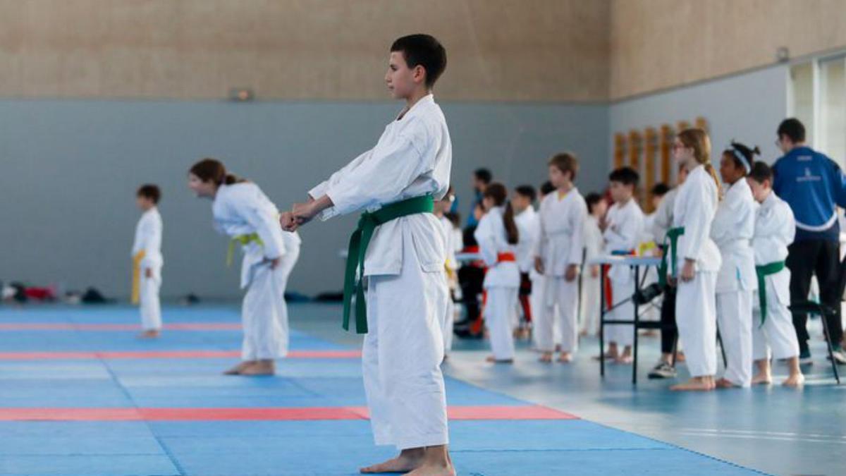 Los jóvenes karatecas de la isla de Ibiza lucen técnica