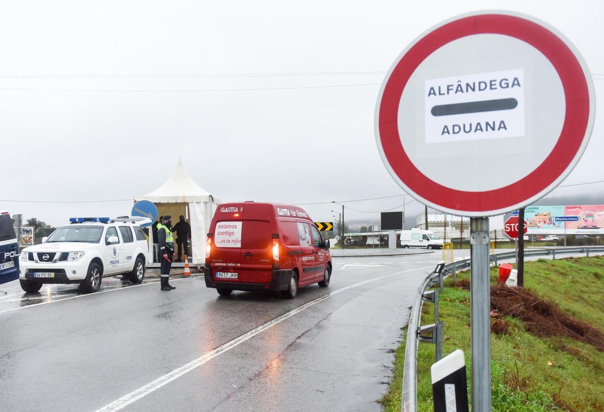 Control en la frontera entre Portugal y España