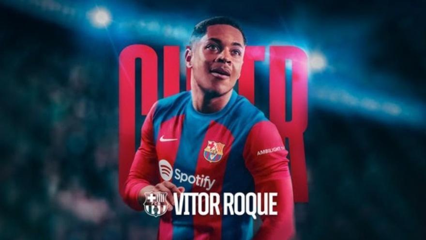 El Barça fa oficial el fitxatge de Vitor Roque, que firma per vuit temporades