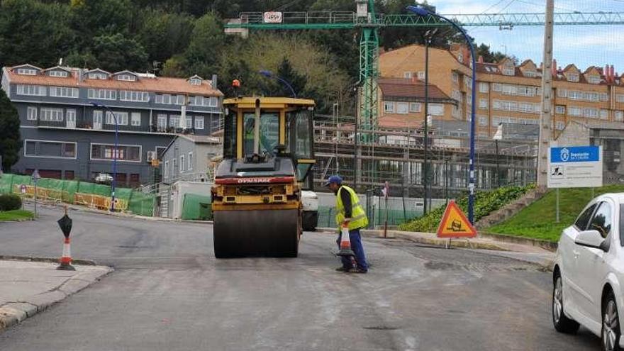 Imagen de las obras iniciadas en O Portádego.