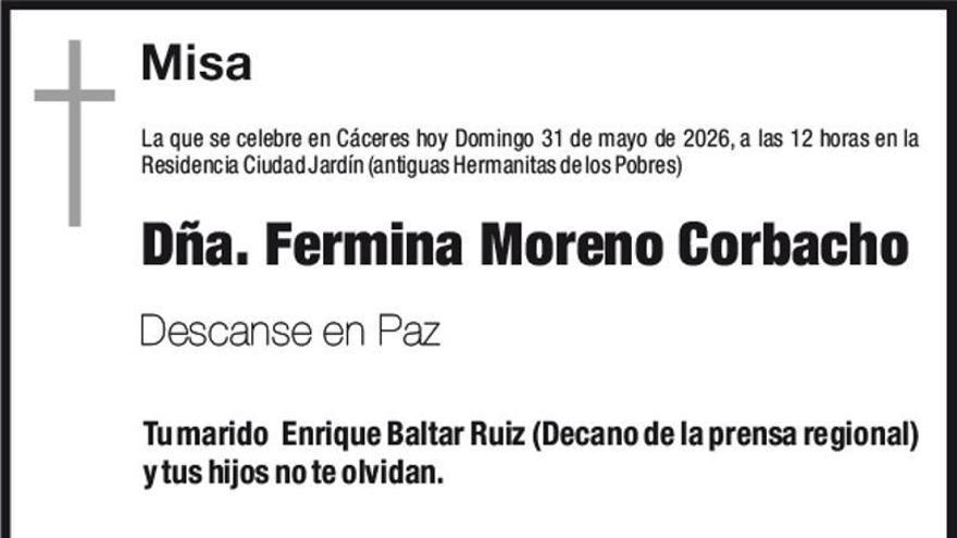 Dña. Fermina Moreno Corbacho