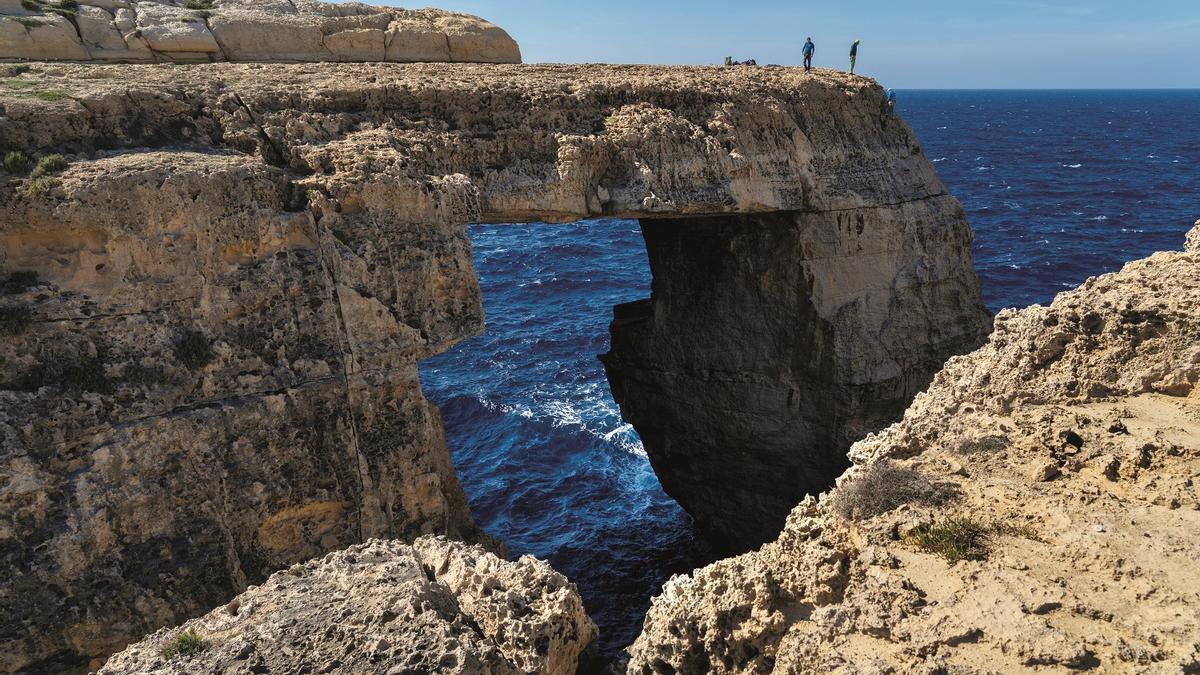 Arco natural de Wied il-Mielah, en el noroeste de Gozo.