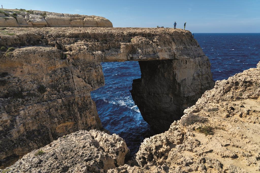 Arco natural de Wied il-Mielah, en el noroeste de Gozo.