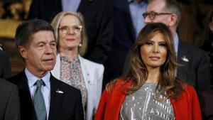 Joachim Sauer y Melania Trump, en el G-20.