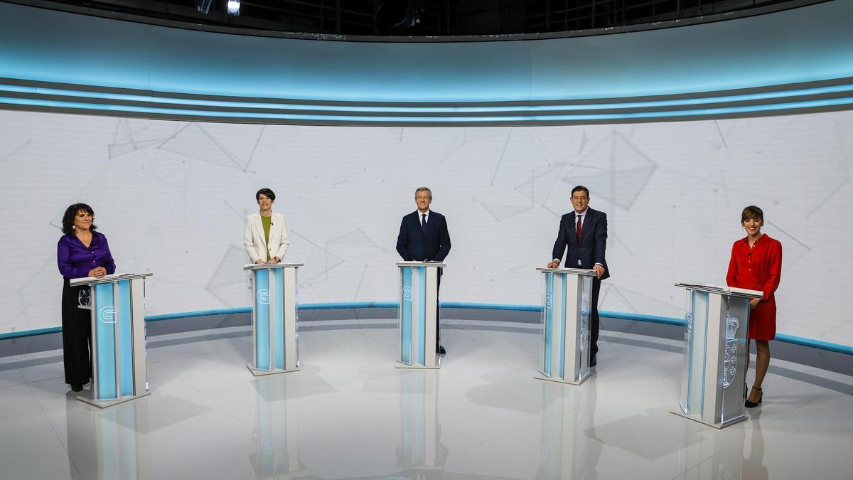 Los candidatos a la presidencia de la Xunta de Galicia.