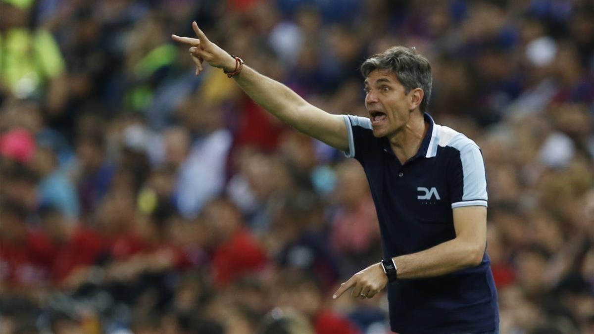 Mauricio Pellegrino, durante la final de Copa del 2017 entre Alavés y Barça.