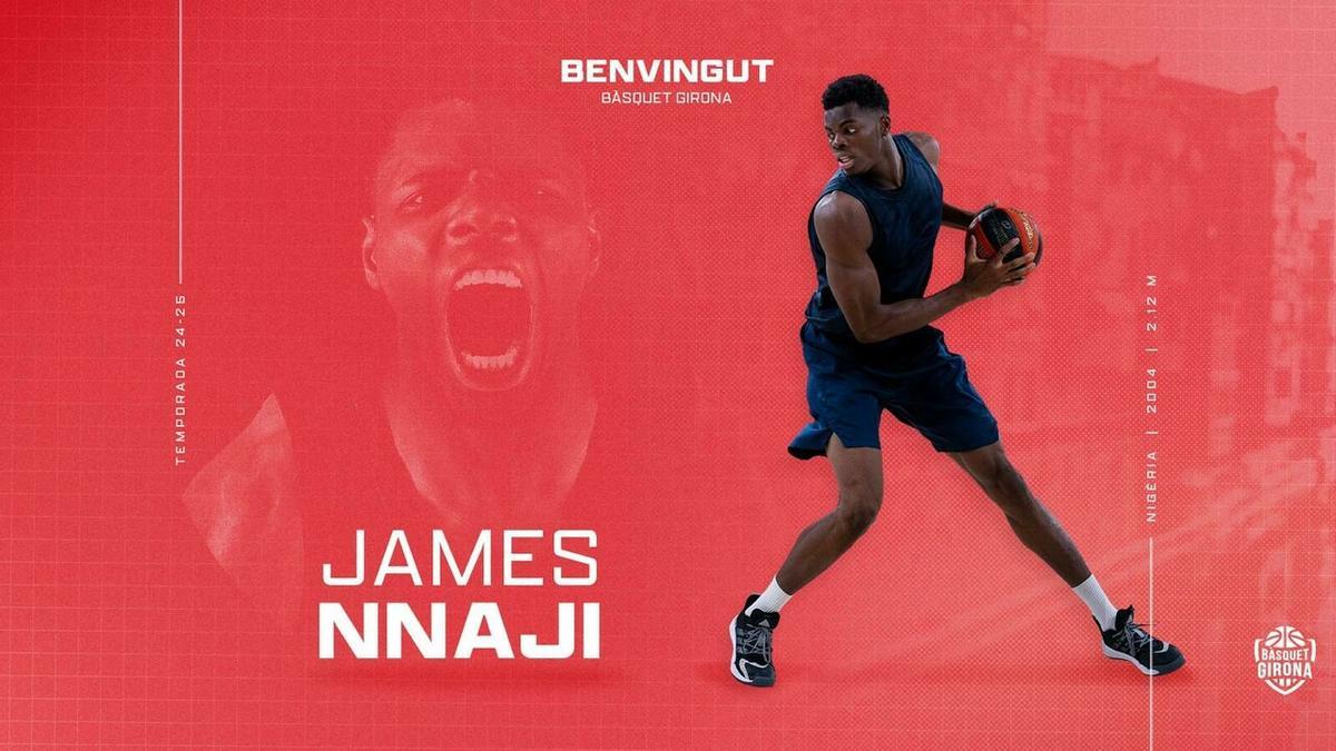 Jame Nnaji jugará una temporada cedido en el Bàsquet Girona
