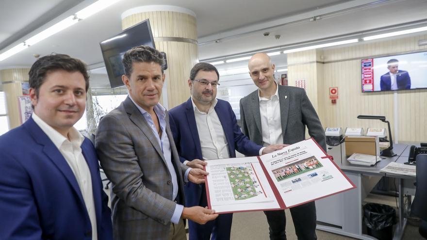 En imágenes: La nueva directiva del Sporting visita la redacción de LA NUEVA ESPAÑA en Gijón