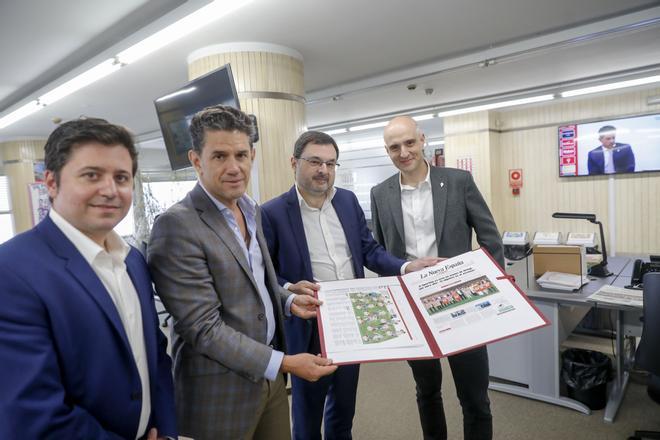 En imágenes: La nueva directiva del Sporting visita la redacción de LA NUEVA ESPAÑA en Gijón