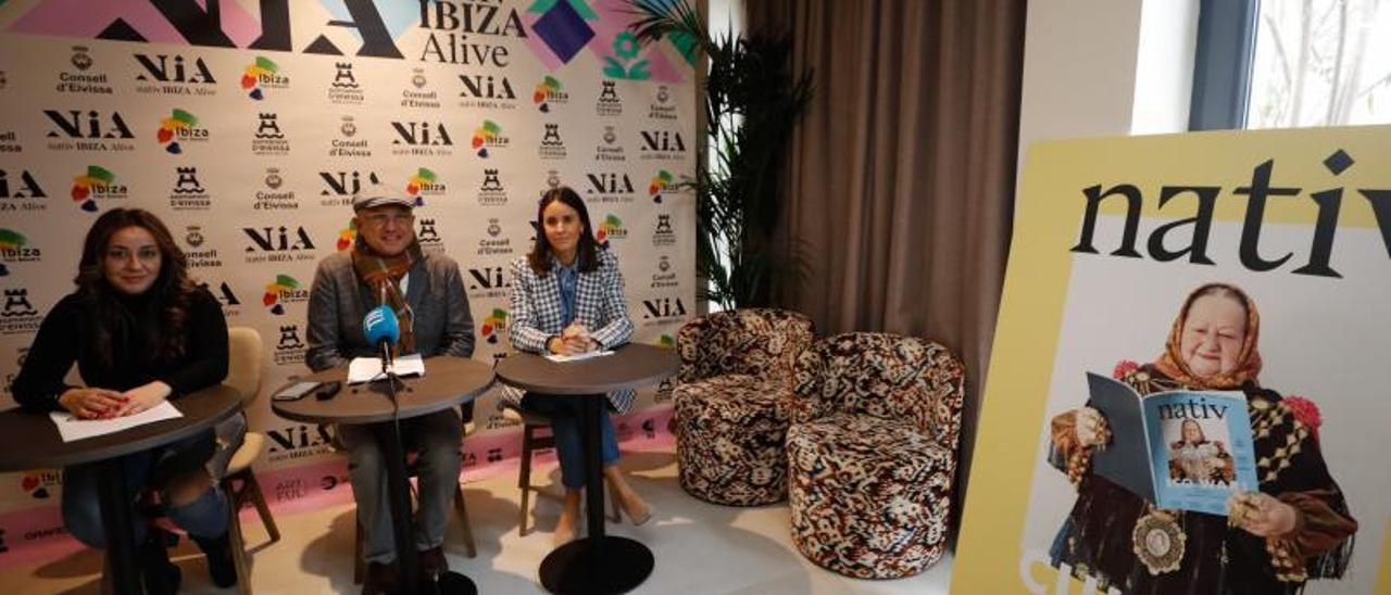 Rosa Rubio, Massimo Shadi Saab y Maria Fajarnés, hoy en la presentación del festival Nativ Ibiza Alive en el Hotel Pacha.     |  J.A. RIERA
