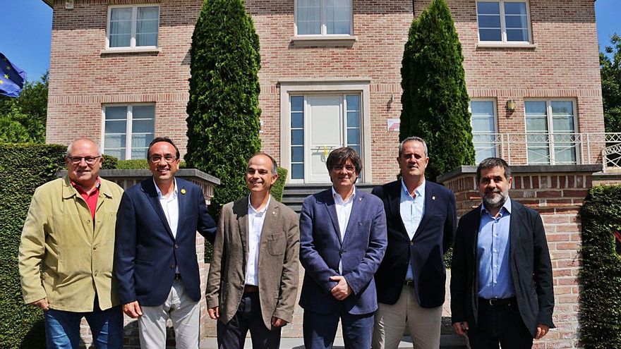 Els indultats de Junts visiten Puigdemont