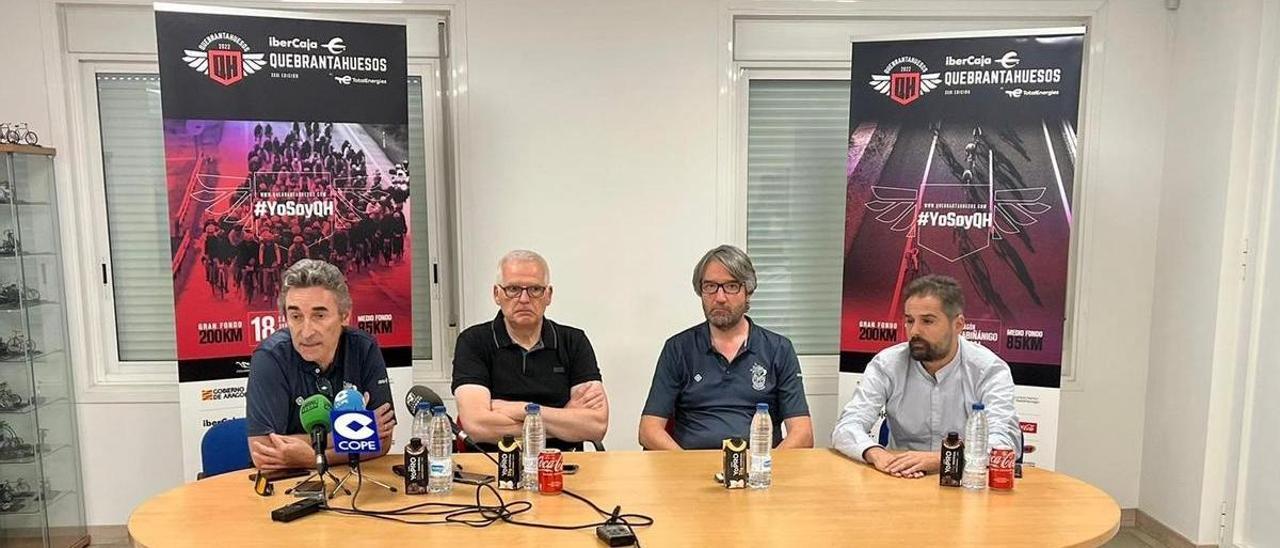 Escartín, Bartolí, Ascaso y Jiménez, durante la rueda de prensa de hoy.