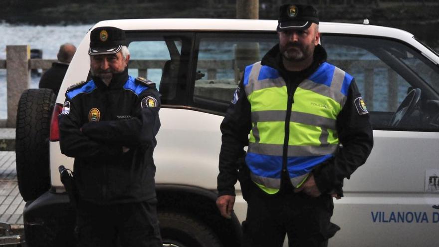 Agentes de la Policía Local de Vilanova.