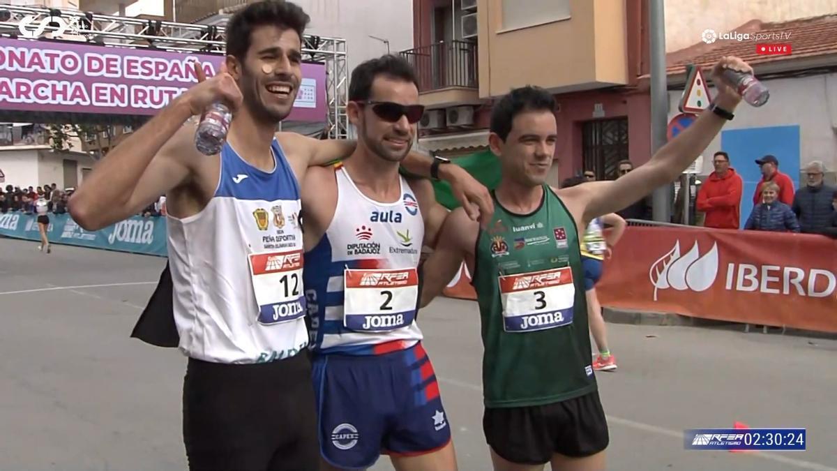 Marc Tur, Álvaro Martín y Diego García, hoy en Cieza.