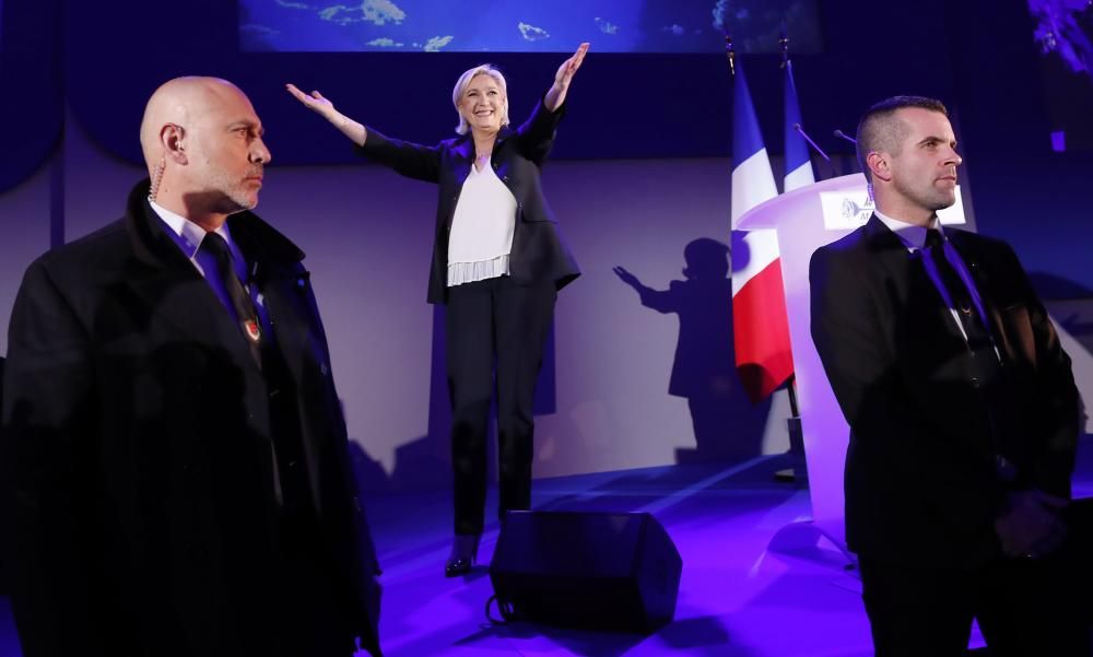 Marine Le Pen celebra el resultado electoral