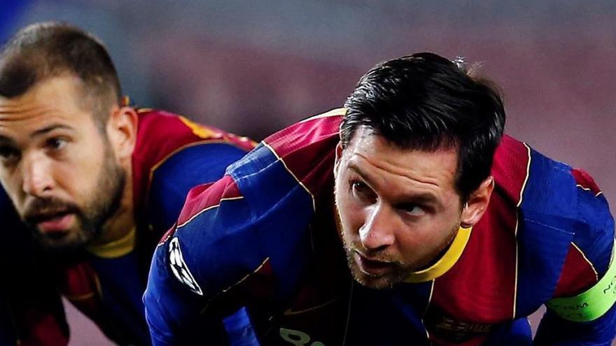 Leo Messi y Jordi Alba.