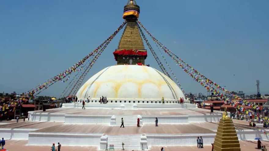 El templo tibetano de Boudhanath, en Katmandú