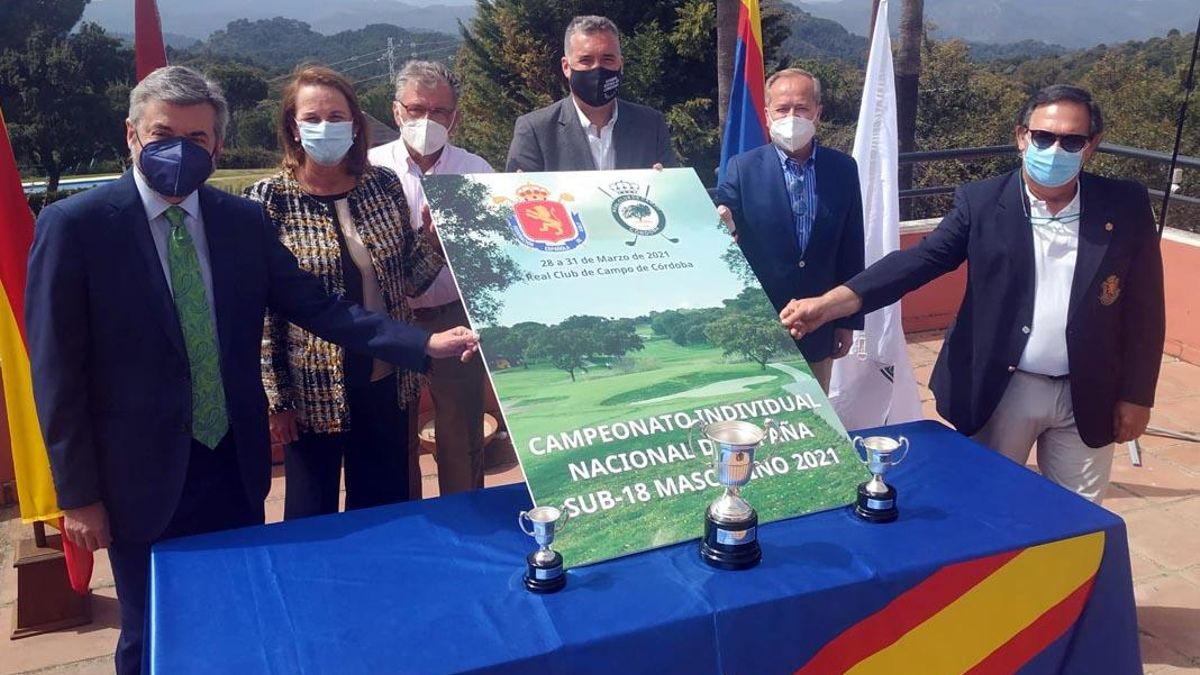 Presentación del Campeonato de España Sub-18 de Golf en el Real Club de Campo de Córdoba.