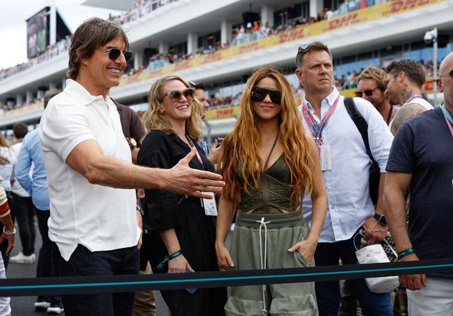 Tom Cruise y Shakira en la Fórmula 1