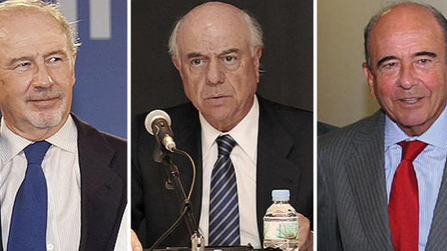 Rodrigo Rato, Francsco González y Emilio Botín.