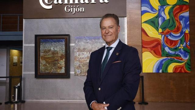 Félix Baragaño, en la sede de la Cámara de Comercio de Gijón.
