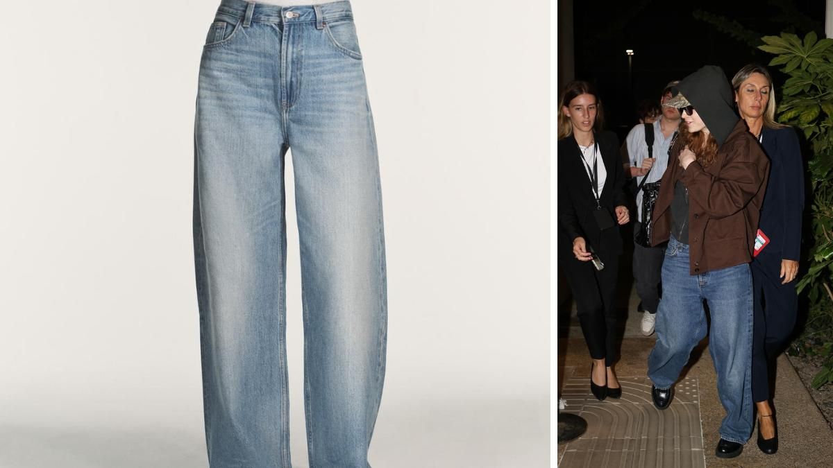 Sadie Sink con vaqueros sueltos