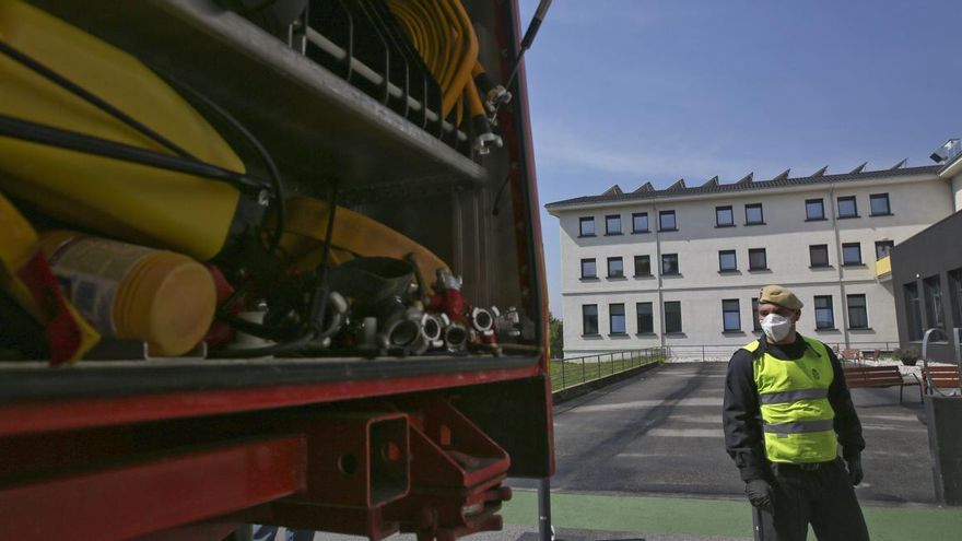 Actuación de desinfección en la residencia del Naranco.