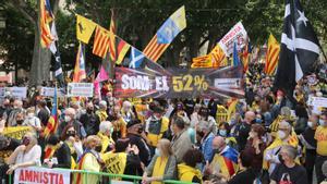 Concentración en la Rambla de Figueres de soporte a los encausados por los cortes de la AP-7