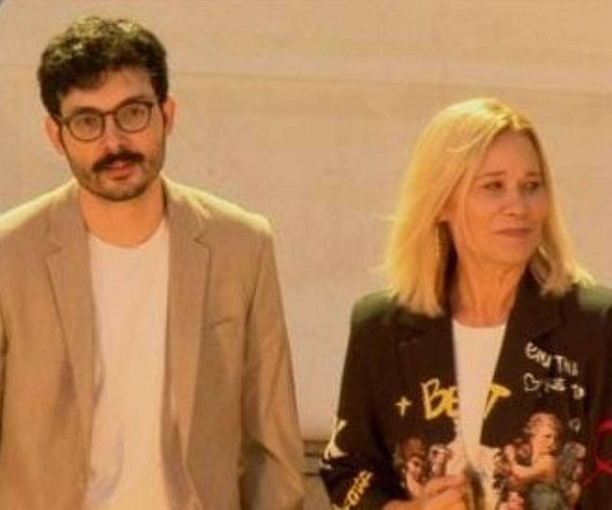 Sergi Llàcer con la actriz Carla Hidalgo, protagonista de su cortometraje ganador en Teruel.